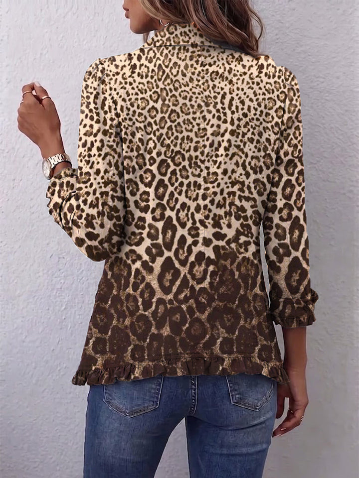 Nazarena | Giacca Leopardo con Volant